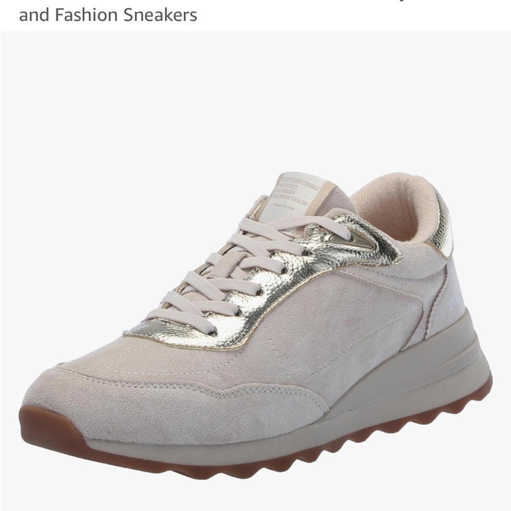 Anne Klein Cream and Gold Women's Sneakers